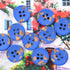 Buttons (Set of 10) - Blue Terrazzo 15mm